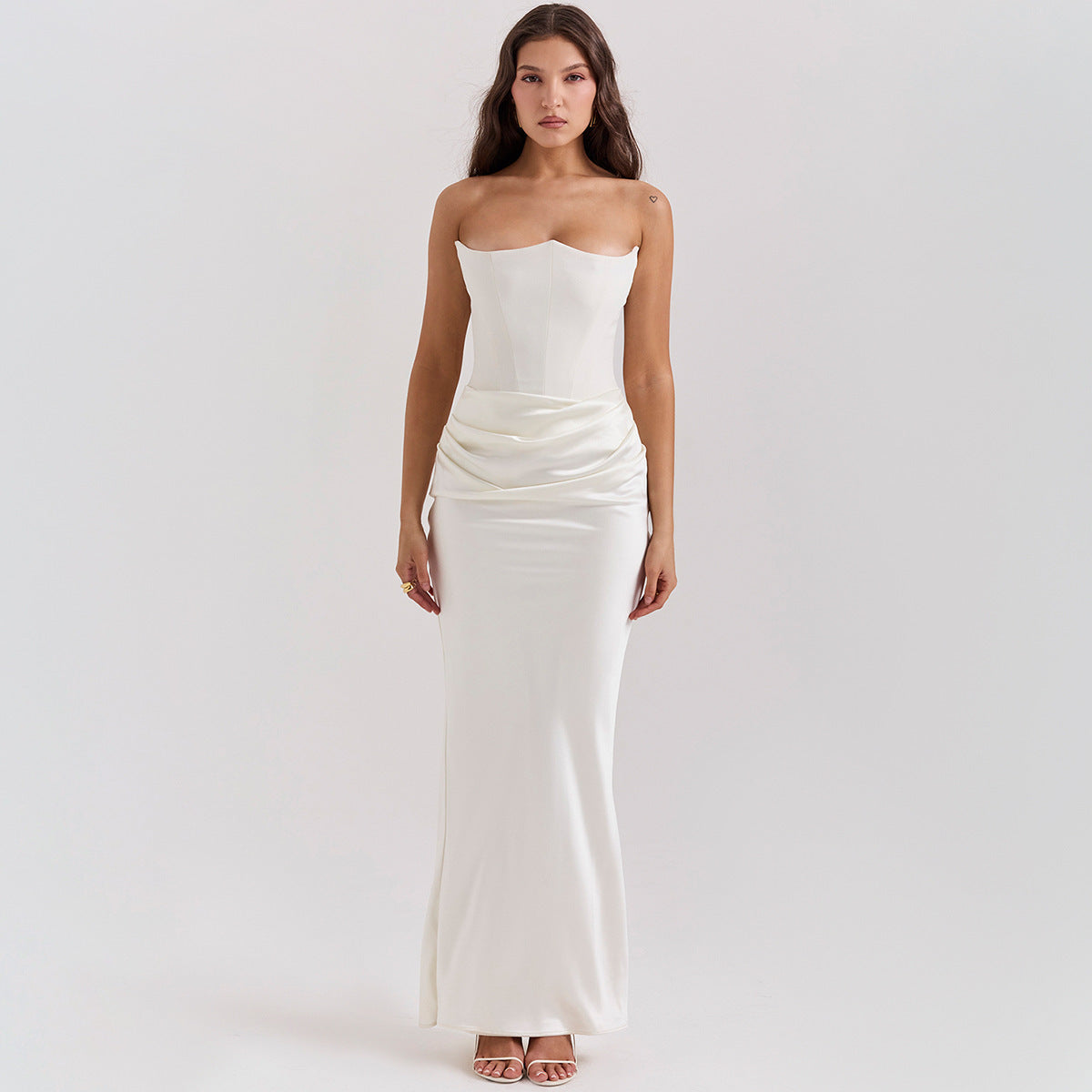 Slim Tube Top Long reDss Sexy Fashion Bandeau Backless Party Evening Dresses For Women Clothing
