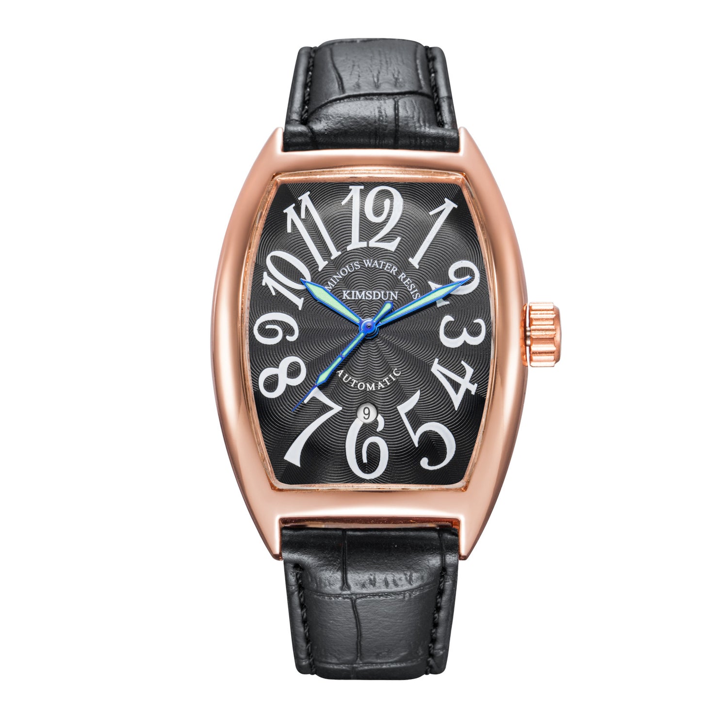 Wine barrel-shaped automatic mechanical watch