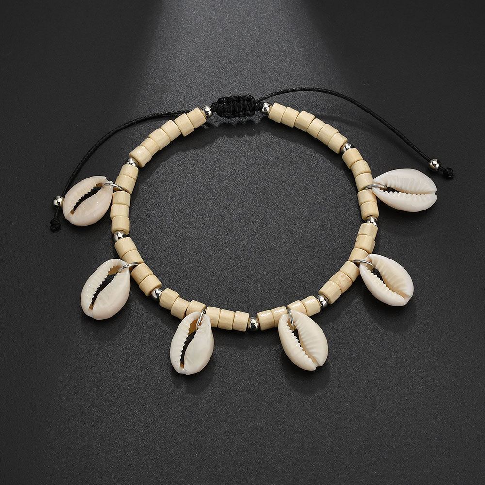 Shell Foot Ornaments Vintage Bohemian Style Adjustable Ladies Tassel Anklet Ornament