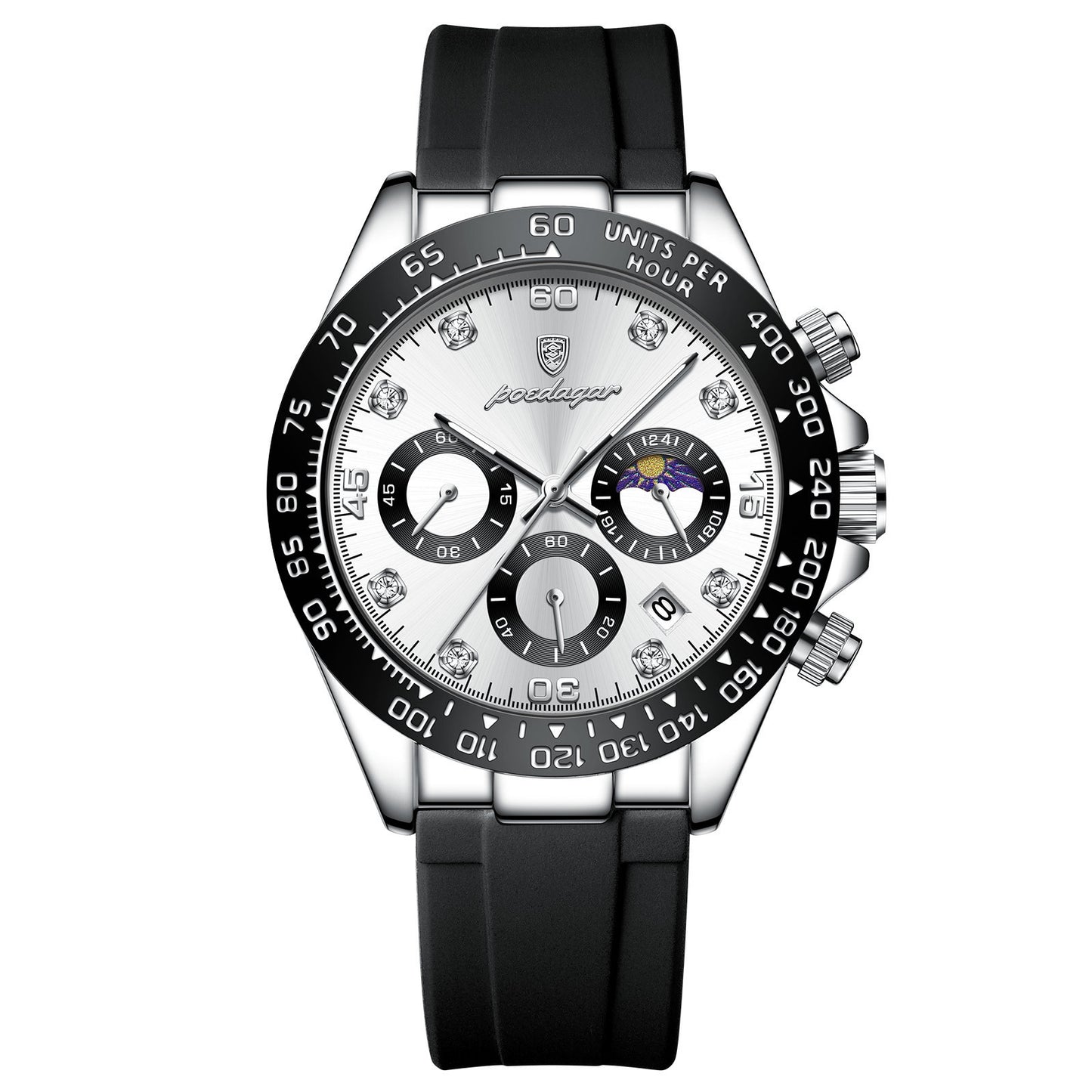 Silicone Band Fashion New Multi-functional Men's Watch