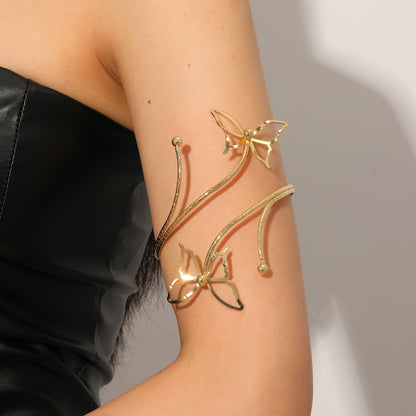 Creative Exaggerating Metal Butterfly Hollow Armband
