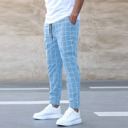 Dress Casual Drawstring Trousers Men's Clothing