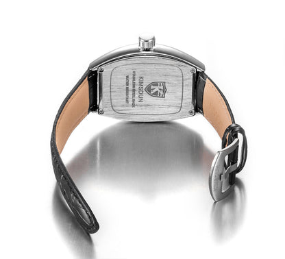 Wine barrel-shaped automatic mechanical watch