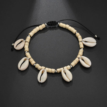 Shell Foot Ornaments Vintage Bohemian Style Adjustable Ladies Tassel Anklet Ornament