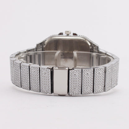 Square Diamond Full Diamond Roman Gradient Ladies Watch