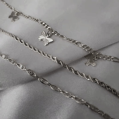 Butterfly Fried Dough Twists Chain Three Piece Toe