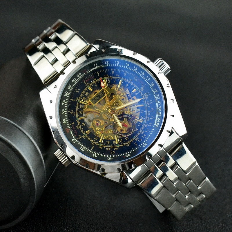 Men's waterproof hollow automatic mechanical watch