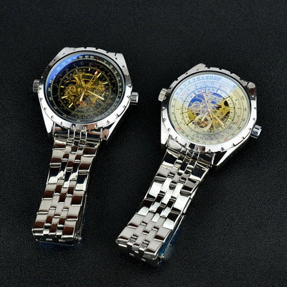 Men's waterproof hollow automatic mechanical watch