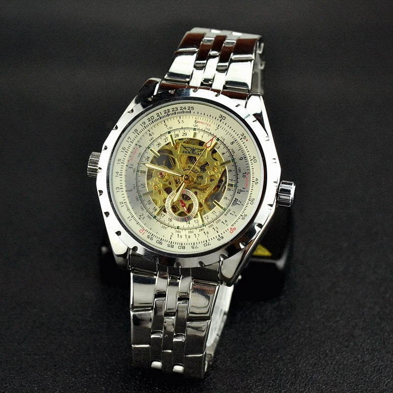 Men's waterproof hollow automatic mechanical watch