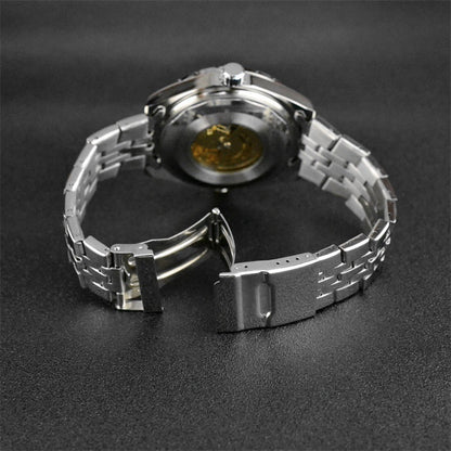 Men's waterproof hollow automatic mechanical watch
