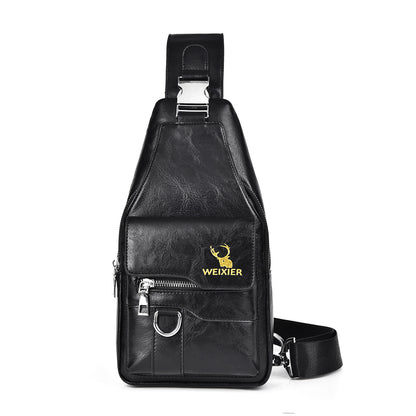 Chest Bag Men's Retro Easy Matching Large Capacity Waterproof