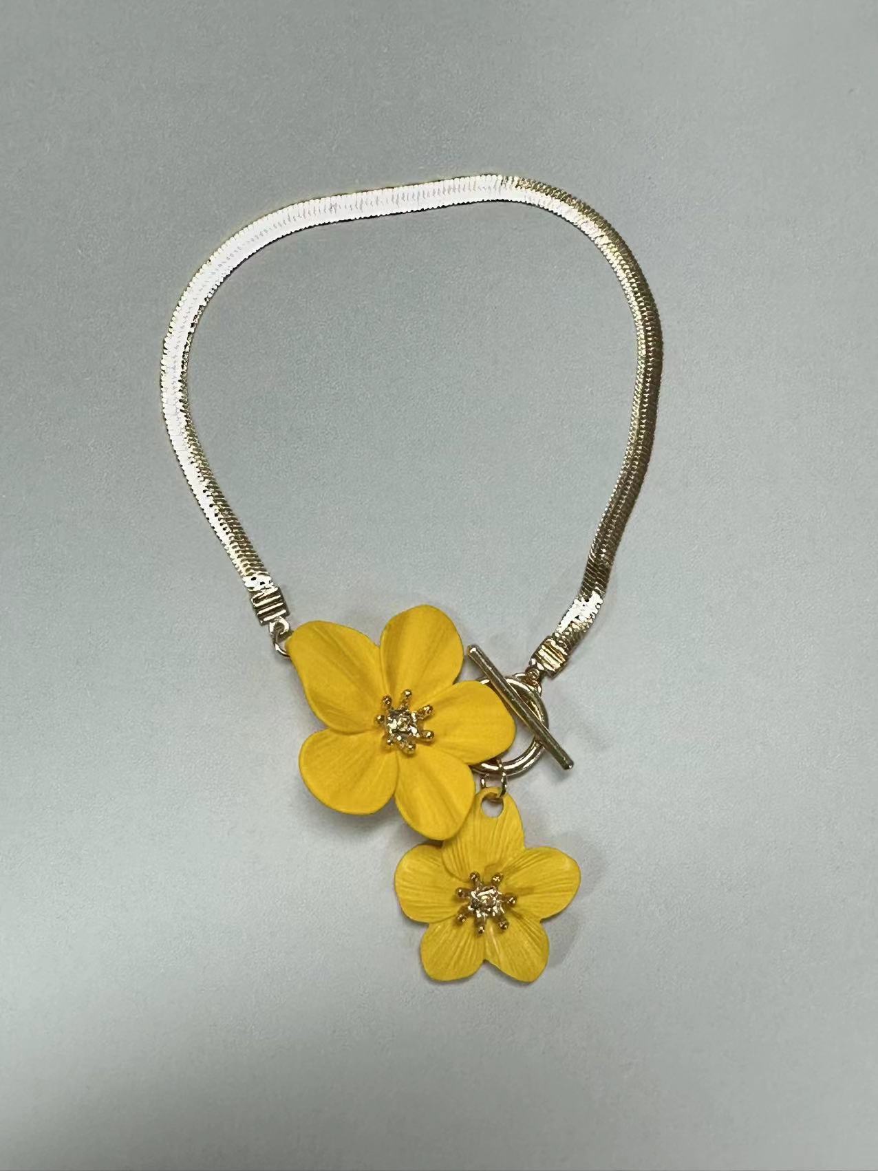 Fashion Simple All-match Flowers Anklet OT Buckle