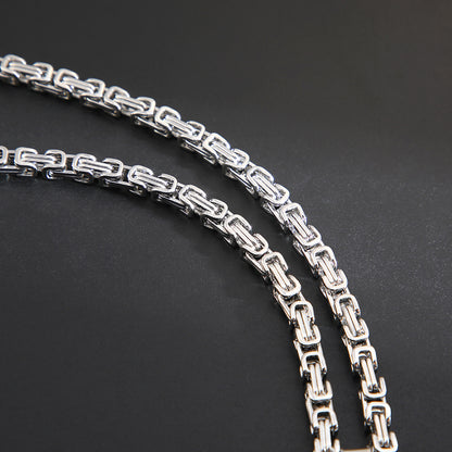 Titanium Steel Men's High-grade Water Ripple Pendant Necklace