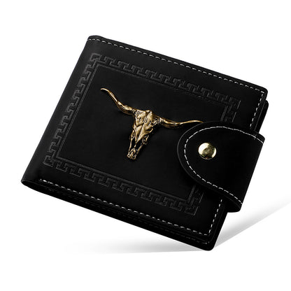 Men's Short Multiple Card Slots Zipper Personality Wallet