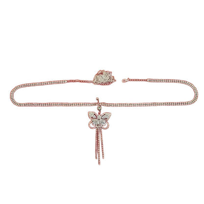 Tassel Love Heart Belly Ring Waist Chain Sexy Cutout