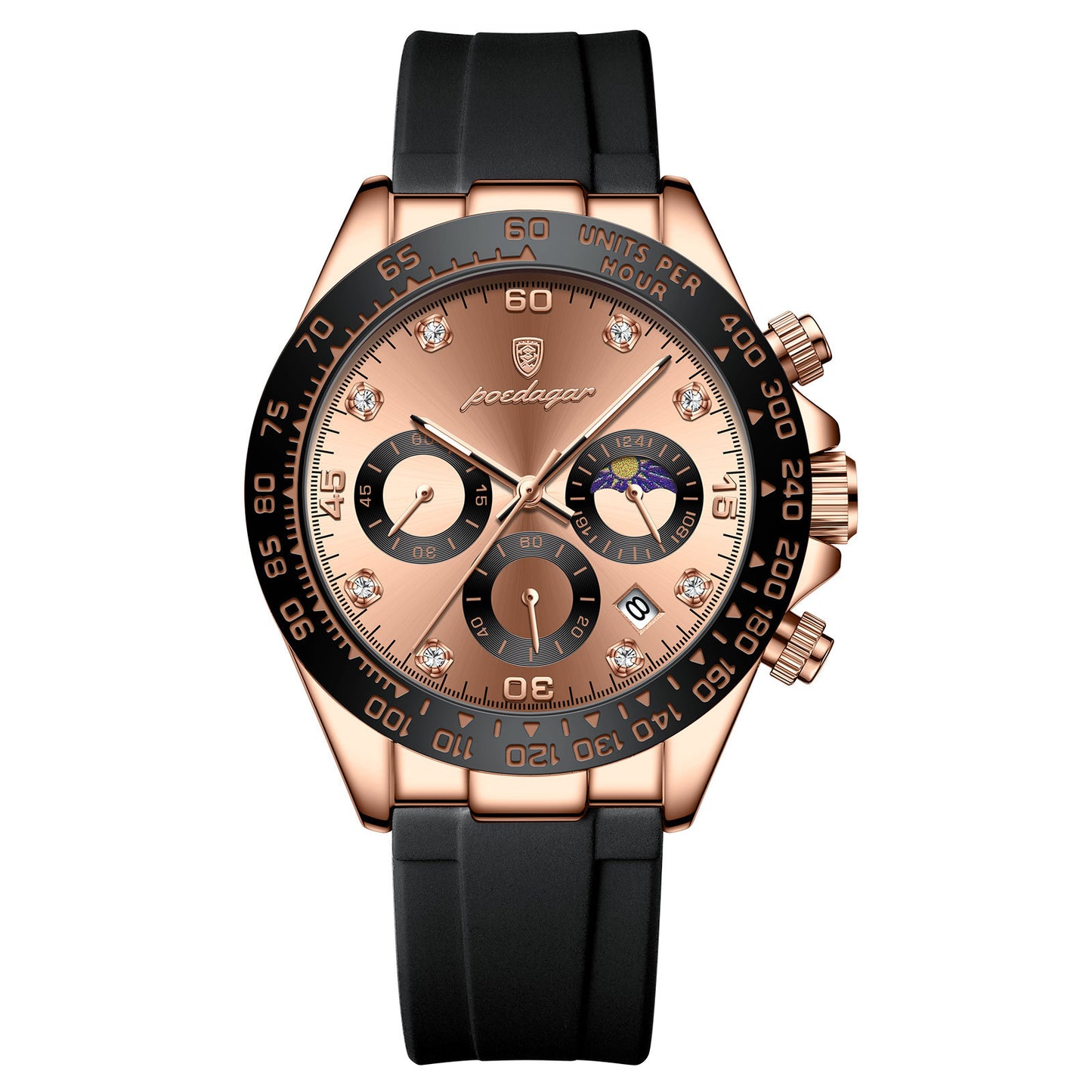 Silicone Band Fashion New Multi-functional Men's Watch