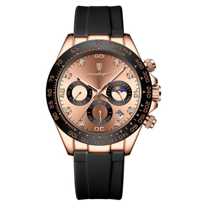 Silicone Band Fashion New Multi-functional Men's Watch