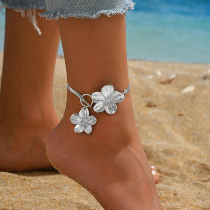 Fashion Simple All-match Flowers Anklet OT Buckle