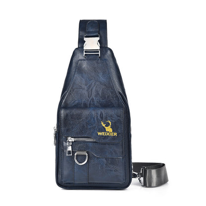 Chest Bag Men's Retro Easy Matching Large Capacity Waterproof