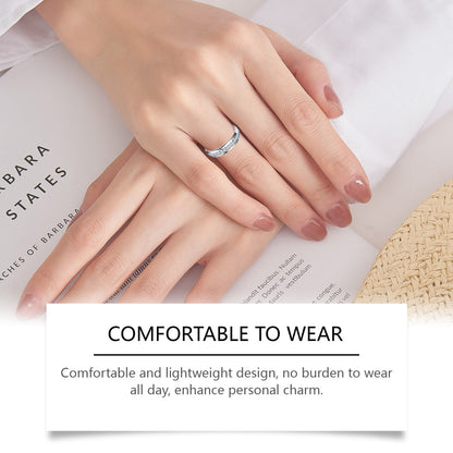 Hoexe Silver Dotted Diamond Ring Caring For Everyday Life, Comfortable To Wear, Sporty Rings For Men And Women