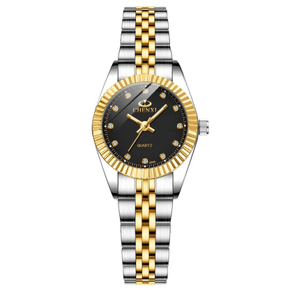 Men's Quartz Rhinestone Simple Steel Belt Watch