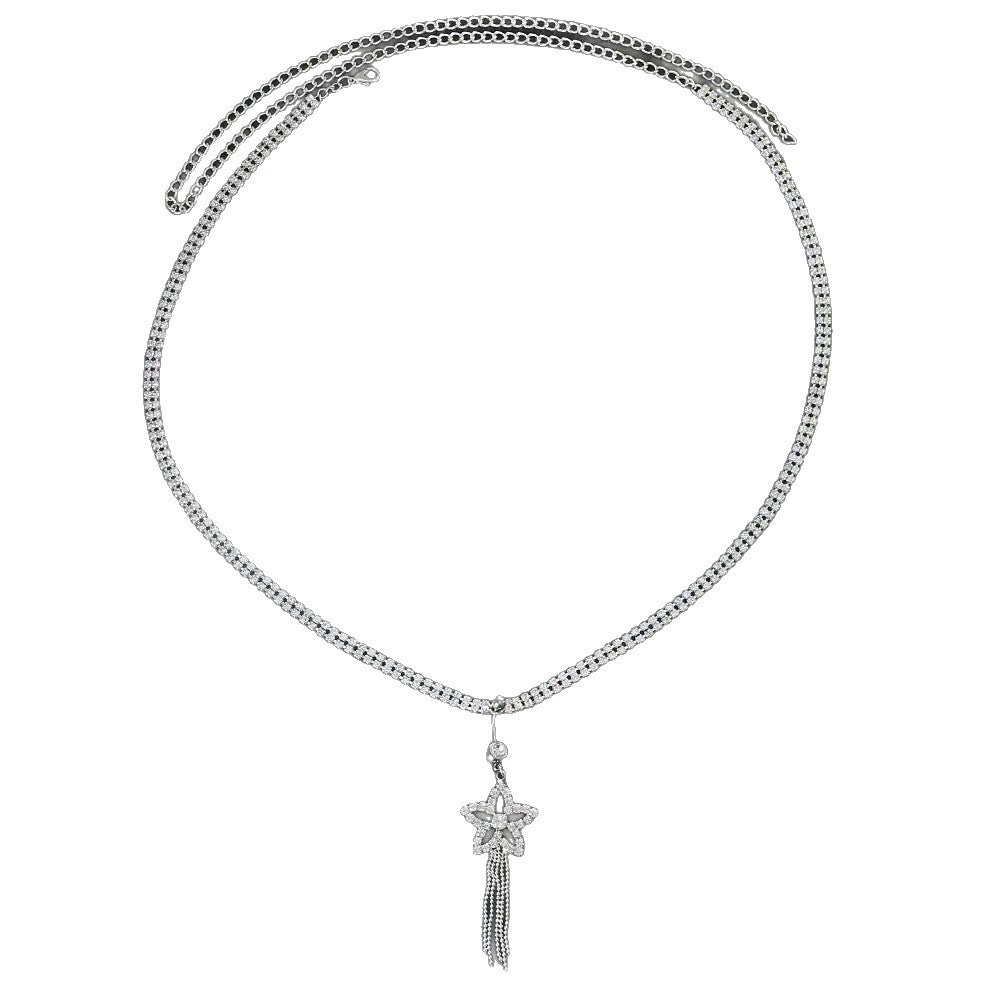 Tassel Love Heart Belly Ring Waist Chain Sexy Cutout