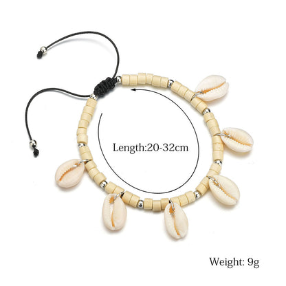 Shell Foot Ornaments Vintage Bohemian Style Adjustable Ladies Tassel Anklet Ornament