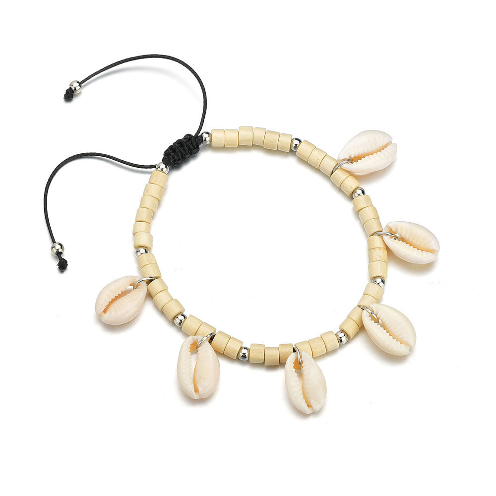 Shell Foot Ornaments Vintage Bohemian Style Adjustable Ladies Tassel Anklet Ornament