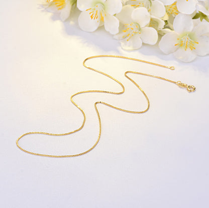 Box Chain Single Chain Short Chic High-end Luxury Men And Women Necklace
