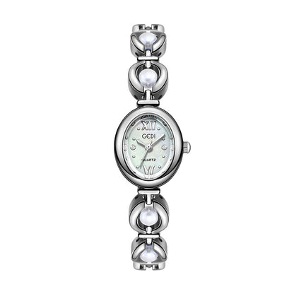 Gedi National Style Emerald Good-looking Bracelet Watch Niche High-grade Light Luxury Shell Pearls Exquisite Women's Quartz Watch