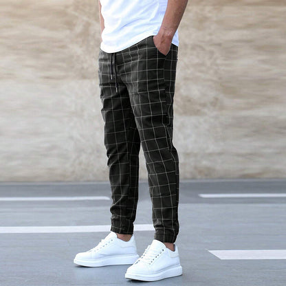 Dress Casual Drawstring Trousers Men's Clothing