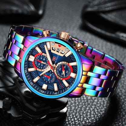 Personalized Waterproof Quartz Watch Magic Color Shell Multifunctional