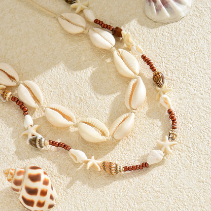 Bohemian Fashion Summer Vacation Style Shell Necklace For Women